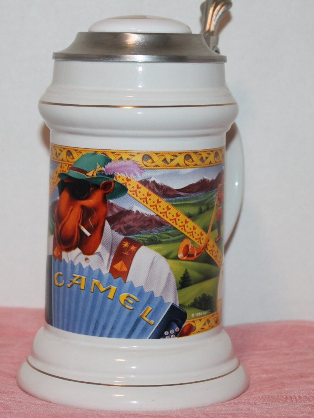 Vintage Joe Camel Stein w/Lid